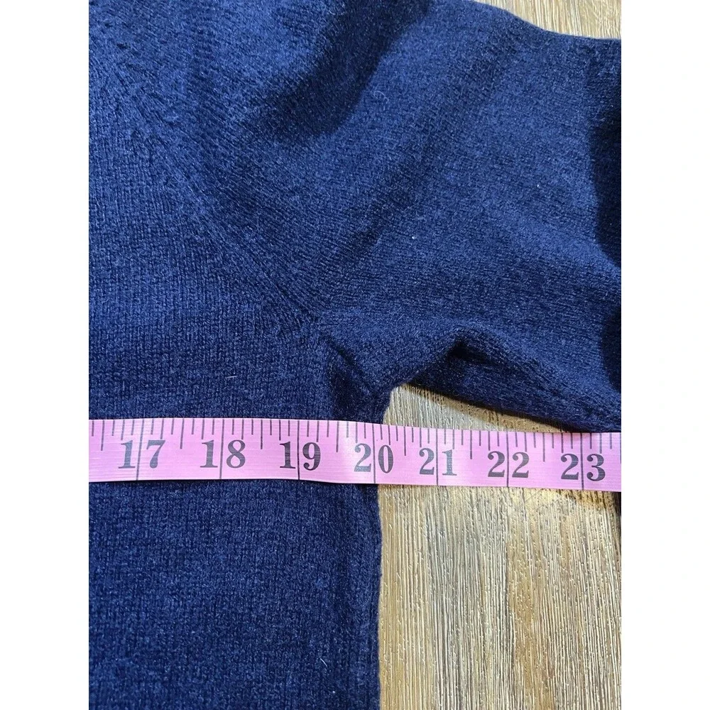 J. Crew Crewneck Super Soft Lambs Wool Blend Blue Sweater Men's Size Medium